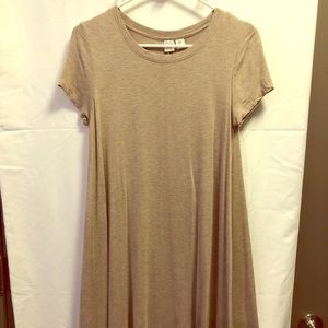 Tan T-shirt dress